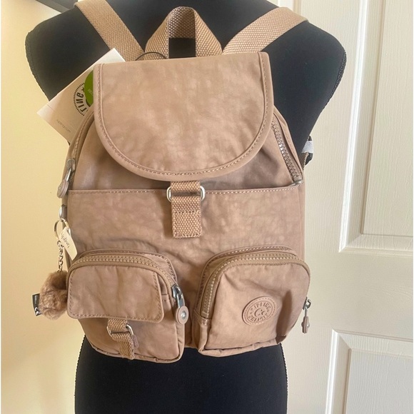 New Backpack  Kipling Firefly Up, Beige (True Beige) three pockets backpack - Picture 15 of 15